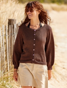199/06 Modèle Cardigan sans coutures en Plassard Numia