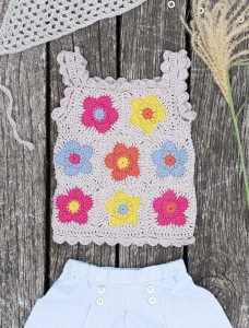 200/10 Modèle Débardeur au crochet en Plassard Maldiva