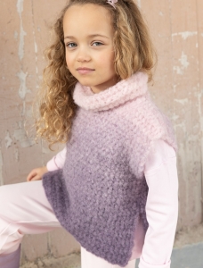 203/13 Modèle Poncho au crochet en Plassard Floconelle