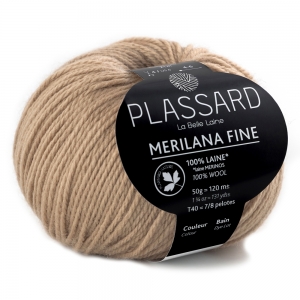 Plassard Merilana Fine - Pelote de 50 gr - Coloris 09 Camel