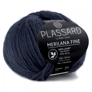 Plassard Merilana Fine - Pelote de 50 gr - Coloris 27 Marine