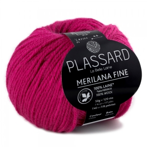 Plassard Merilana Fine - Pelote de 50 gr - Coloris 34 Fuschia
