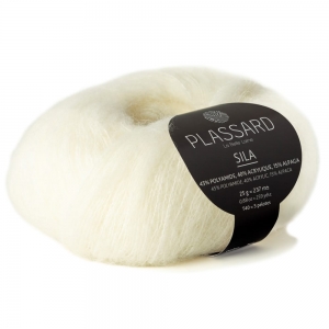 Plassard Sila - Pelote de 25 gr - Coloris 01 Blanc Optique