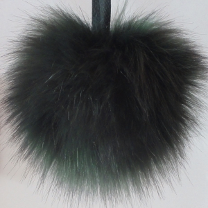 Pompons 100% végétal 12 cm environ - Fox Coloris Emerald - Aheadhunter