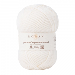 Rowan Pure Wool Superwash Worsted - Pelote de 100 gr - 101 Ivory