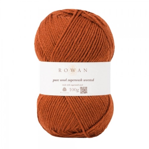 Rowan Pure Wool Superwash Worsted - Pelote de 100 gr - 106 Rust