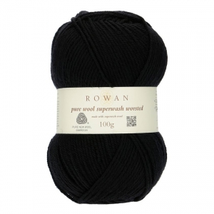 Rowan Pure Wool Superwash Worsted - Pelote de 100 gr - 109 Black