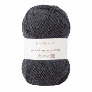 Rowan Pure Wool Superwash Worsted - Pelote de 100 gr - 155 Charcoal Grey