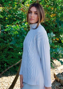 Repose Pull à torsades en Rowan Alpaca Soft DK