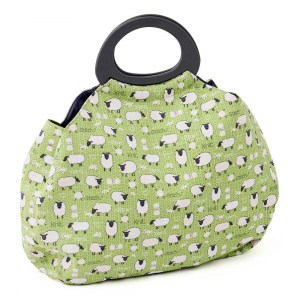 Sac à ouvrages vert motif moutons