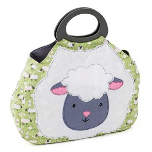 Sac à ouvrages vert motif moutons