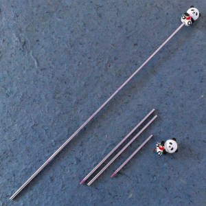 Set pour aiguilles droites à adapter sur pointes Small - Stoppers Rouge - HiyaHiya