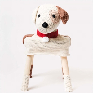 Habillage de tabouret Tommy en Rico Cotton Aran