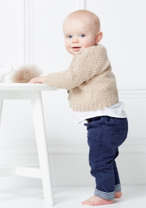 Textured Cardigan Gilet en Rowan Baby Merino Silk DK