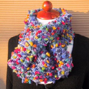Kit à tricoter Jeu de mailles Tour de cou multicolore
