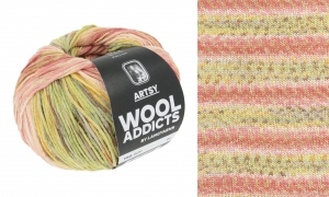 WoolAddicts by Lang Yarns Artsy - Pelote de 100 gr - Coloris 0011 Yellow/Rose