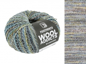 WoolAddicts by Lang Yarns Footprints - Pelote de 100 gr - Coloris 0001 Blue/Green