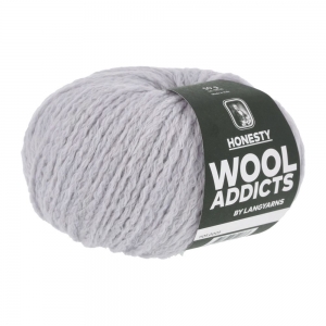WoolAddicts by Lang Yarns Honesty - Pelote de 50 gr - Coloris 0003 Light Grey Mélangé
