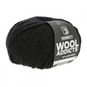 WoolAddicts by Lang Yarns Honesty - Pelote de 50 gr - Coloris 0004 Black