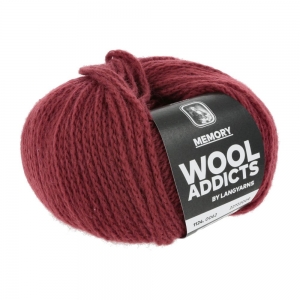 WoolAddicts by Lang Yarns Memory - Pelote de 50 gr - Coloris 0062 Burgundy