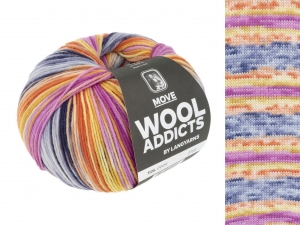 WoolAddicts by Lang Yarns Move - Pelote de 100 gr - Coloris 0009 Blue/Yellow/Orange