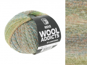 WoolAddicts by Lang Yarns Move - Pelote de 100 gr - Coloris 0016 Darkgreen/Olive/Petrol/Brown