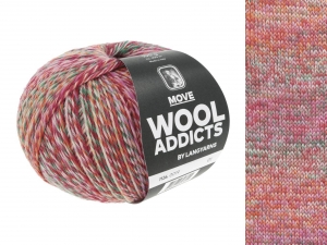 WoolAddicts by Lang Yarns Move - Pelote de 100 gr - Coloris 0019 Pink/Bourdeaux/Rose/Green