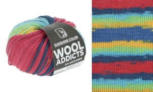 WoolAddicts by Lang Yarns Sunshine Color - Pelote de 50 gr - Coloris 0353 Rainbow