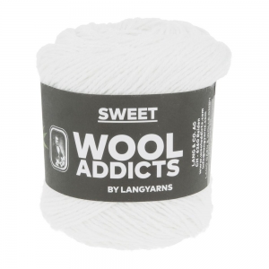 WoolAddicts by Lang Yarns Sweet - Pelote de 50 gr - Coloris 0001 White