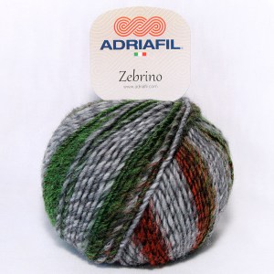 Adriafil Zebrino - Pelote de 50 gr - 64 Fantaisie multicolore