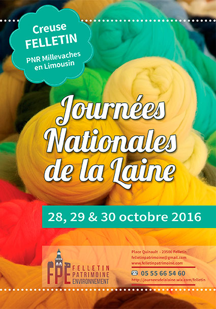 Journées nationales de la laine à Felletin du 28 au 30 octobre 2016