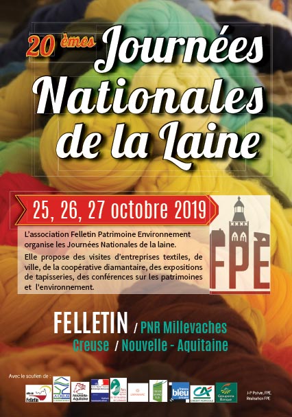 Journées nationales de la laine à Felletin du 25 au 27 octobre 2019